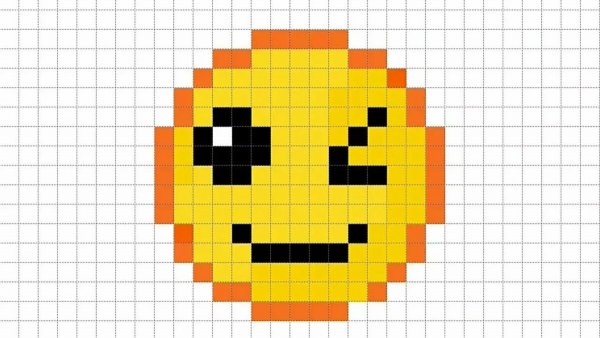 Рисование по клеткам смайлики