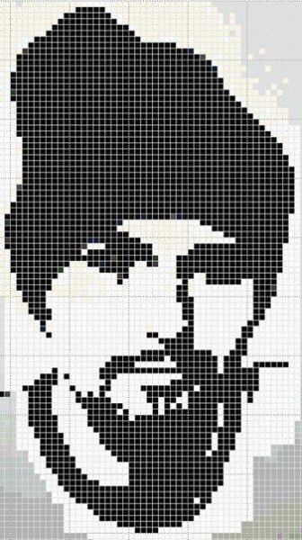 Портреты по клеточкам в тетради