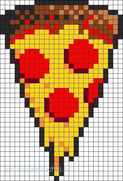 Рисование по клеточкам еда