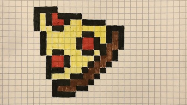 Рисовать по клеточкам пиццу