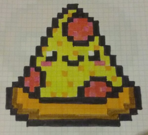 Рисование по клеткам пицца