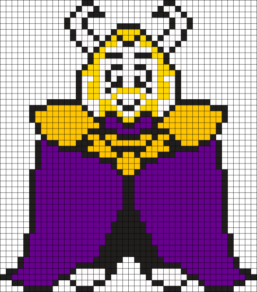 Персонажи Undertale по клеточкам