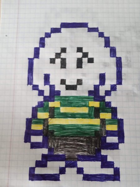 Рисунки Санса по клеточкам