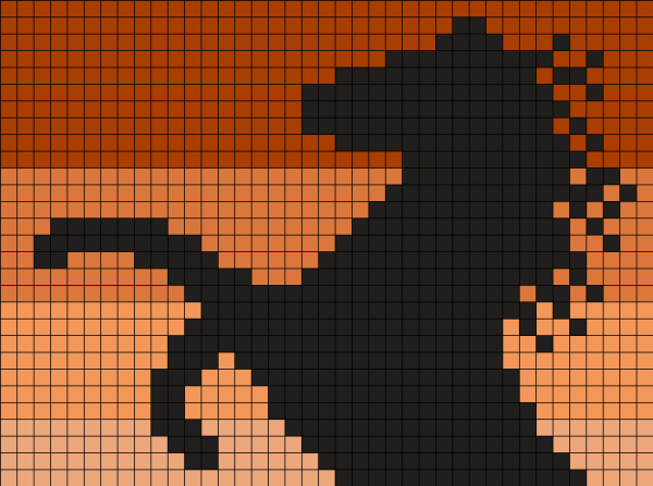 Рисование по клеточкам лошадь