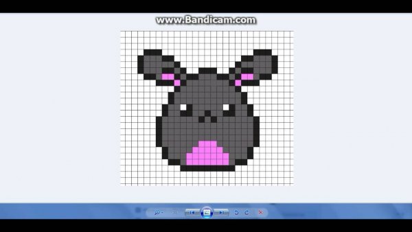 Рисование по клеткам зайчик