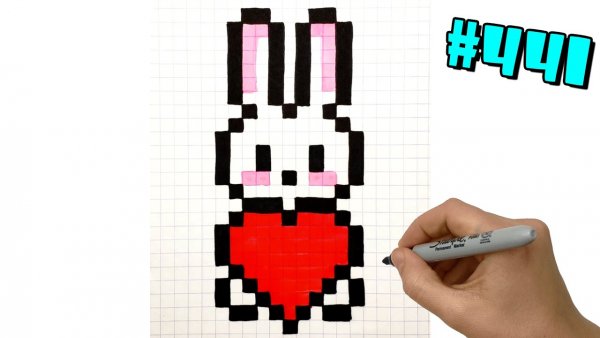 Рисунки по клеточкам пикселька