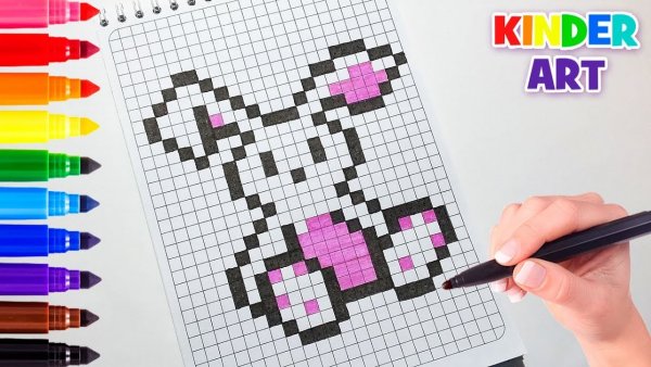 Рисунки по клеточкам заяц