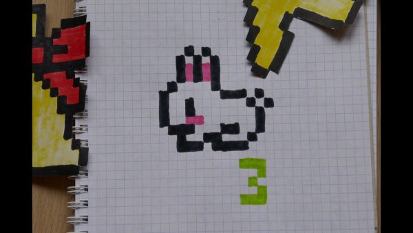 Зайчик по клеточкам