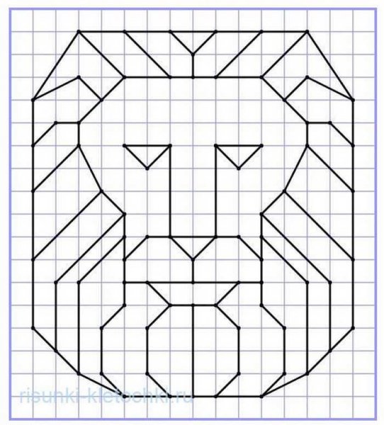 Геометрические фигуры по клеточкам сложные