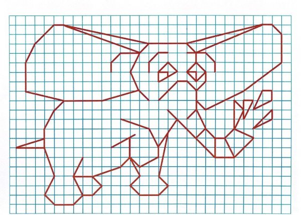 Чертить фигуры по клеточкам