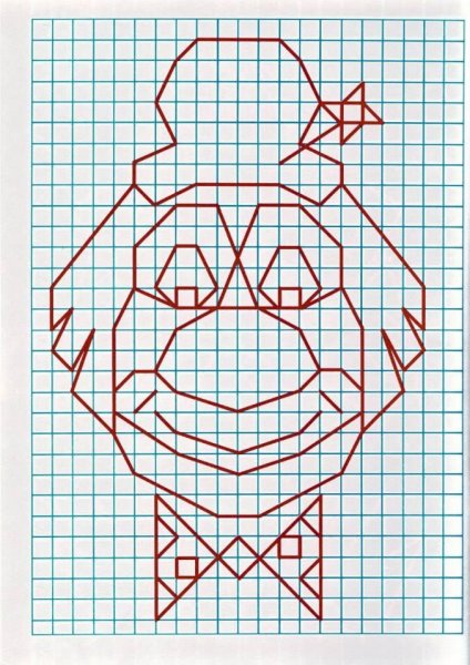 Рисунки на листочке в клеточку