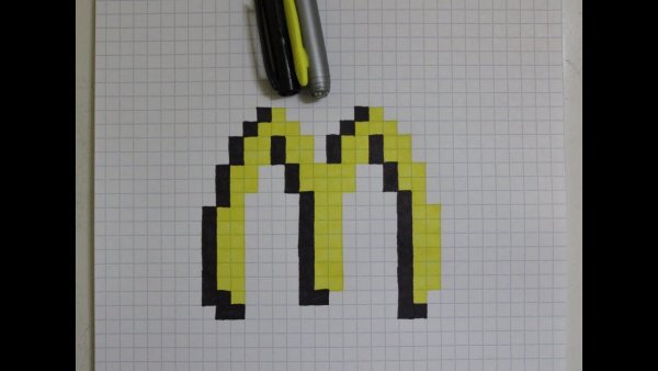 Рисование по клеточкам макдональдс