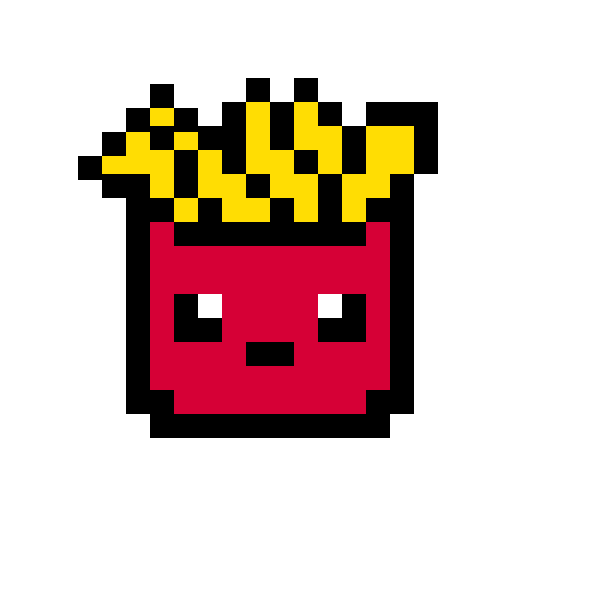 Рисование по клеточкам картошка фри