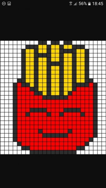 Крошка фри по клеточкам