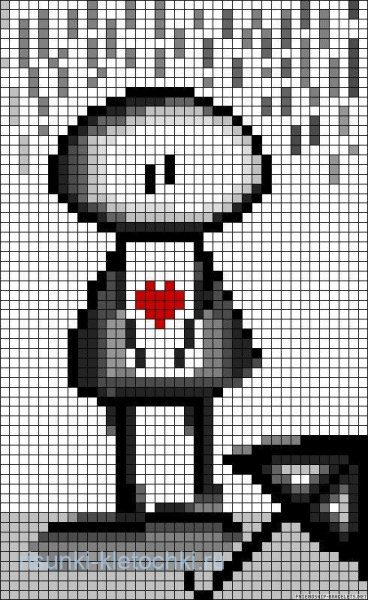 Человечки по клеточкам в тетради