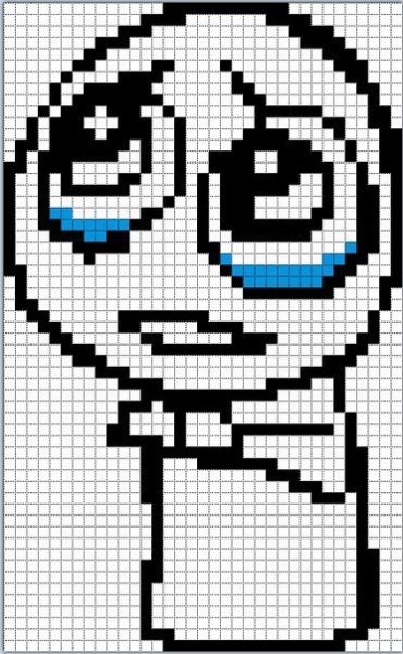 Рисунки по клеточкам смешные