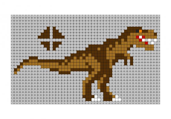 Динозавр по клеткам