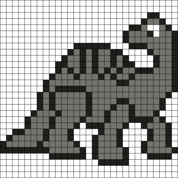 Рисование по клеточкам динозав