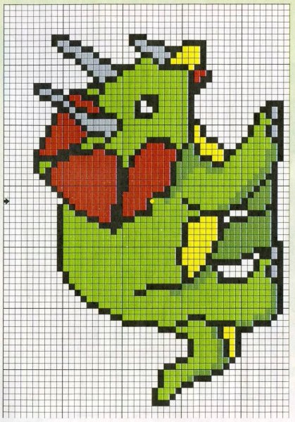 Вышивка крестом Динозаврик