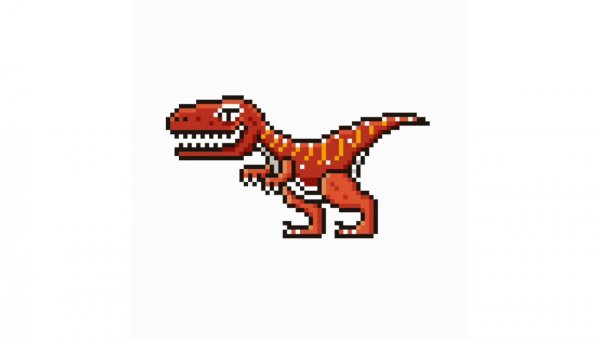 Динозавр по клеточкам