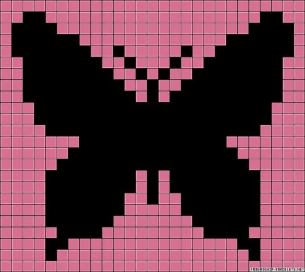 Бабочка по клеткам