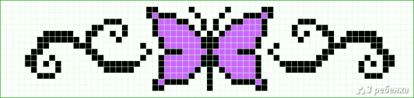 Рисунки по клеточкам в тетради бабочка