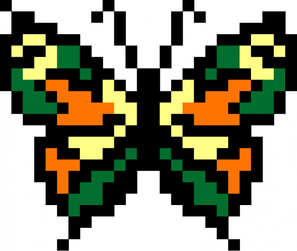 Бабочка из пикселей