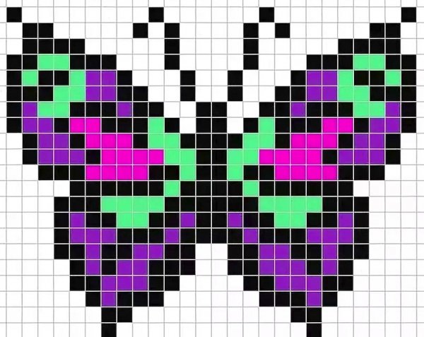 Бабочка по клеткам