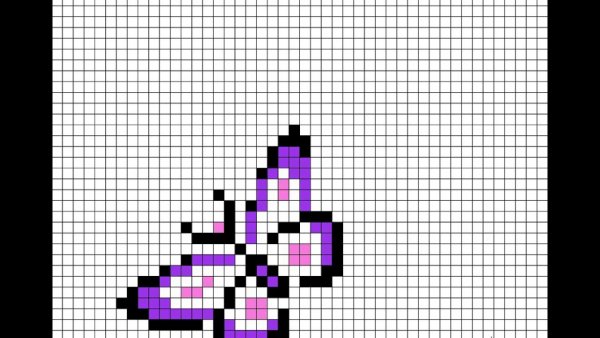 Маленькие бабочки по клеточкам