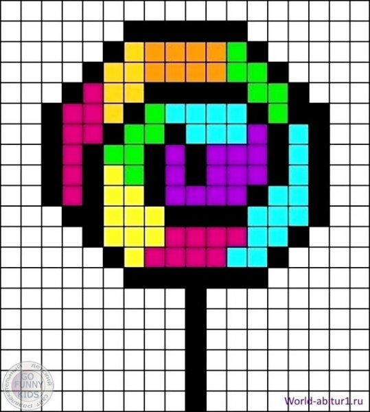 Рисунки по клеточкам лёгкие и красивые