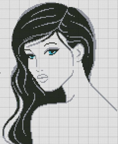 Рисунки по клеточкам девочки