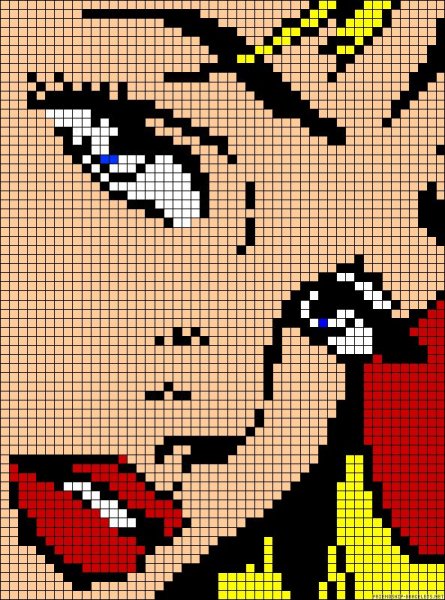 Пиксельное рисование по клеточкам