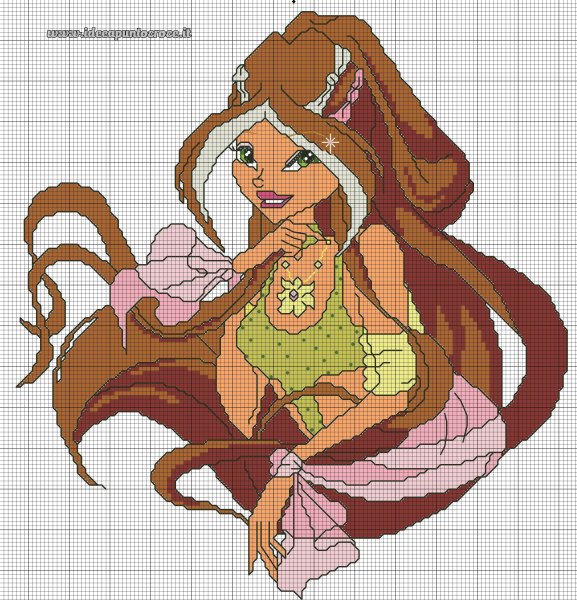 Винкс по клеточкам