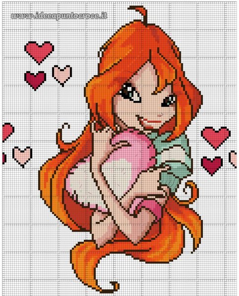 Винкс по клеточкам