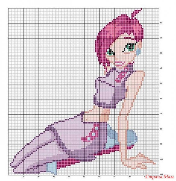 Винкс по клеточкам