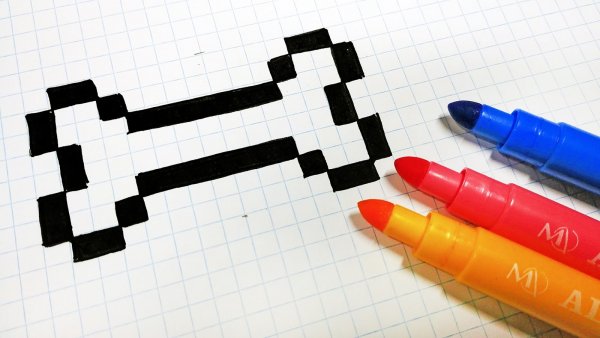 Рисование по пикселям на бумаге