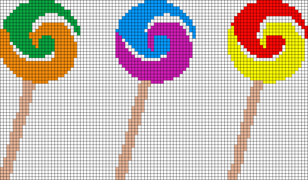 Рисунки по клеточкам мороженое маленькое