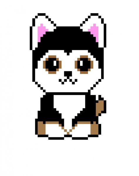 Рисование по клеточкам хаски