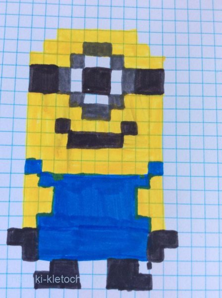 Рисование по клеточкам Миньон