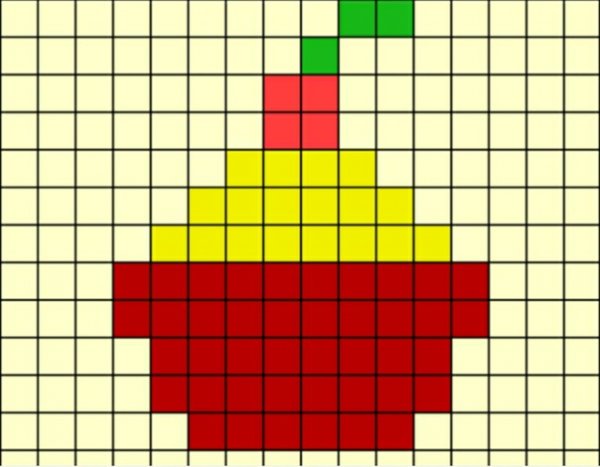 Лёгкие рисунки по квадратикам