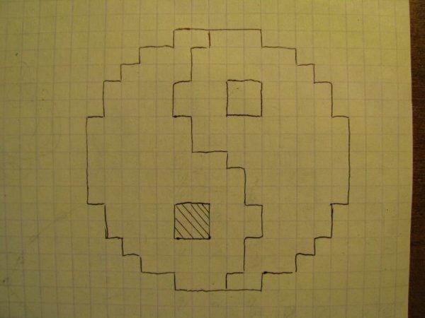 Рисунки по клеткам простым карандашом