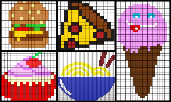 Рисование по клеточкам сладости