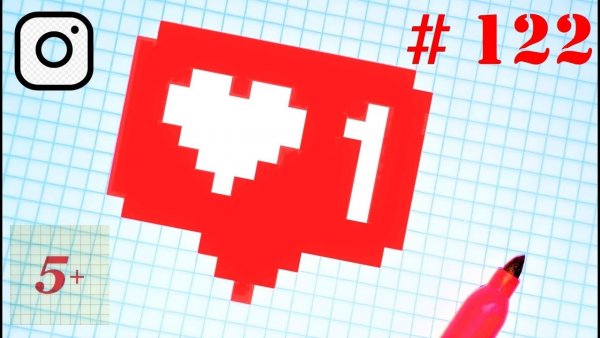 Рисунки по клеточкам Инстаграм