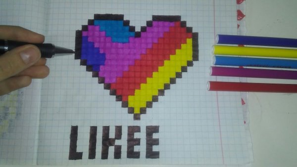 Рисование по клеточкам likee