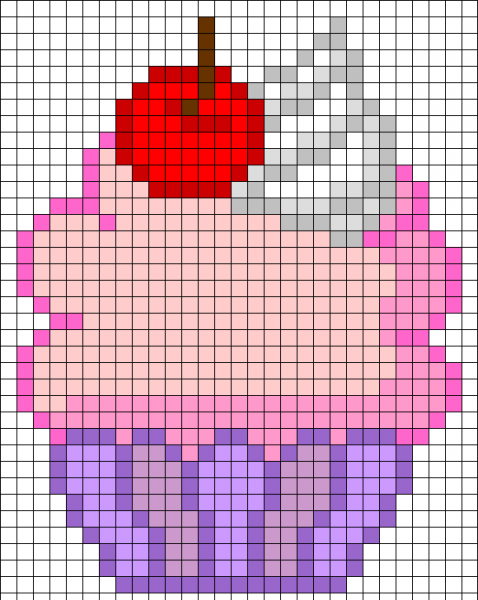 Рисунки по клеточкам в тетради еда