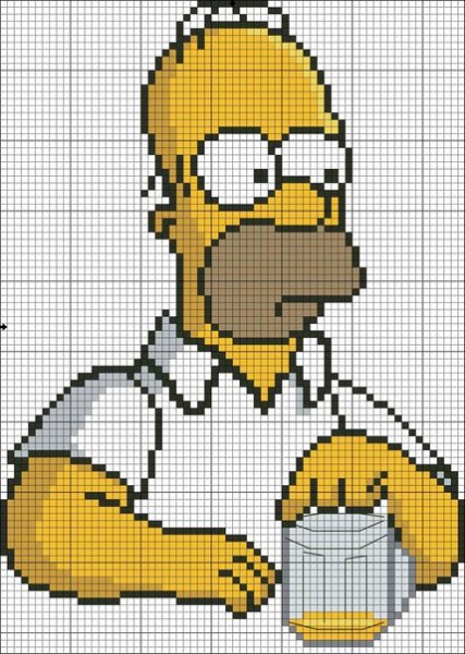 Вышивание крестиком симпсоны