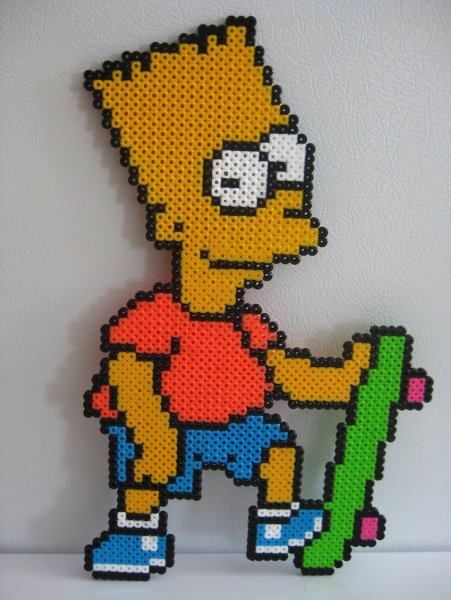 Барт симпсон по клеточкам