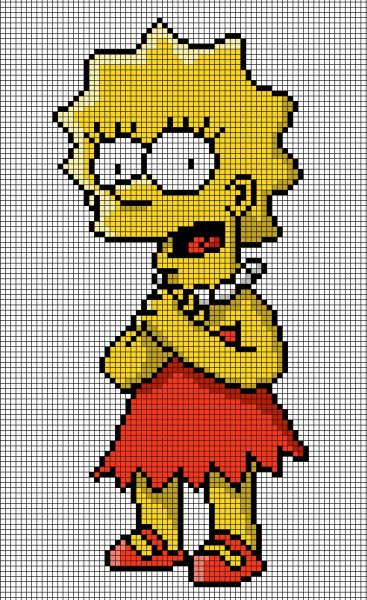 Пиксельарт барт симпсон