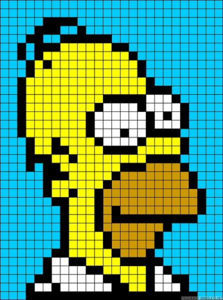 Рисунки по клеточкам смешные