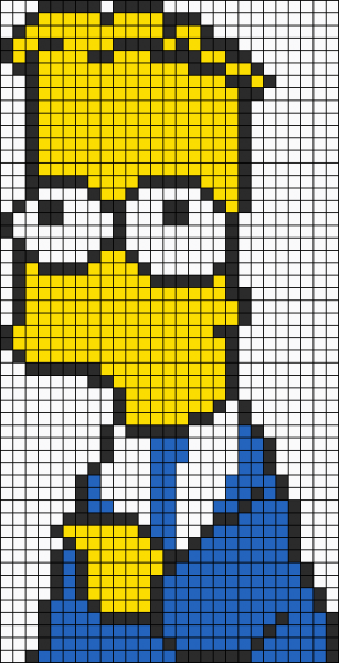 Барт симпсон в пикселях